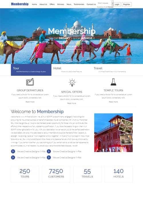 Multilanguage MLM Membership Plan Script